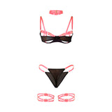Subblime - 955304 Bh-Set mit Halskette und Beindetails Fluoreszierendes Rosa L/XL