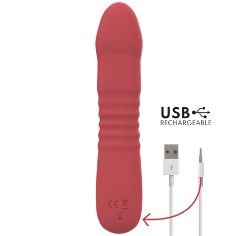 Vibrator Juni Up & Down 10 Rote Vibrationen 17,3 x 3,75 cm.2