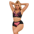 Subblime - 955588 Rosa Lackleder Mesh Zipper Bh Set L/XL