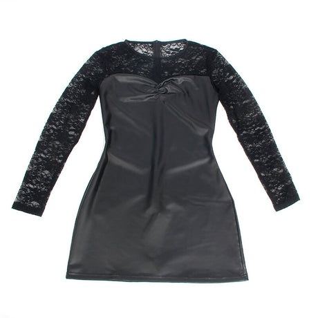 Subblime - 955601 Langärmeliges Kleid mit Schwarzer Spitze L/XL