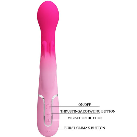 Pretty Love - Dejon 3 in 1 Multifunktions-Rabbit-Vibrator Rosa
