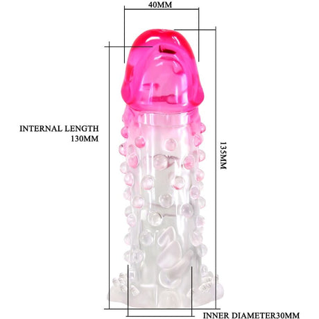 Penishülle Wilford Realistische Vergrösserungshülse mit Geprägtem Penis Rosa.4