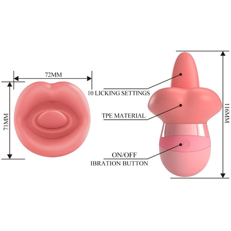 Auflegevibrator Kylee Zungen-Klitoris-Stimulator 10 Vibrationen Nude Pink 11,6 x 7,2 cm.6