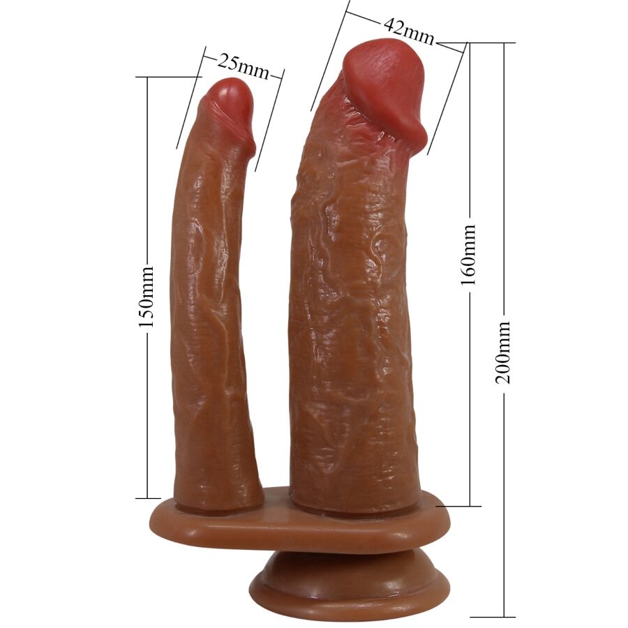 Pretty Love - Goran Doppeldildo Realistischer Natürlicher Mulato