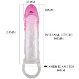 Pretty Love - Odes Realistische 2 cm Penisvergrösserungshülse Rosa