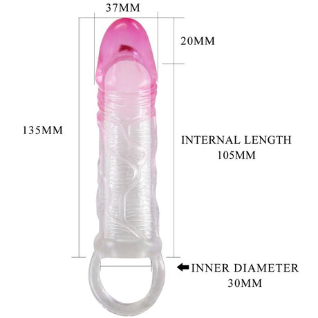 Penishülle Odes Realistische Penisvergrösserungshülse Rosa.5