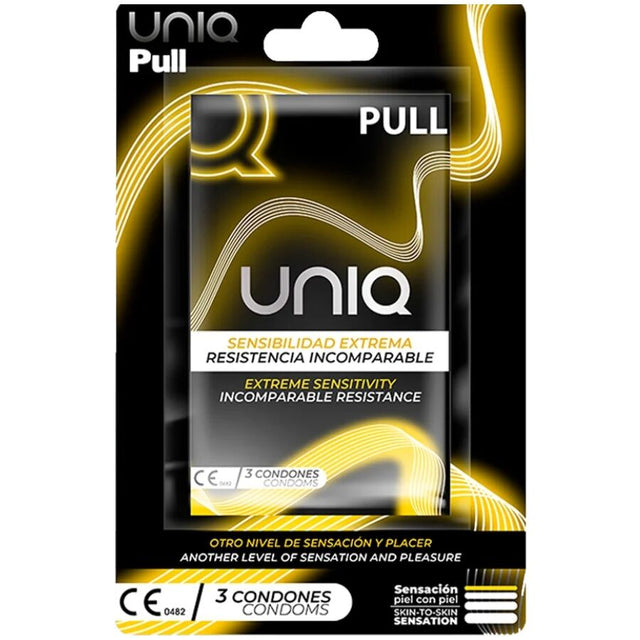 Uniq - Pull Latexfreie Kondome mit Streifen 3 Einheiten