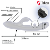 Ibiza - Leistungsstarker Rabbit-Vibrator mit Massage-Rollenperle