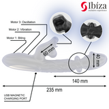Ibiza - Vibrator und Klitoris-Stimulator mit Beiss- und Rotationseffekt