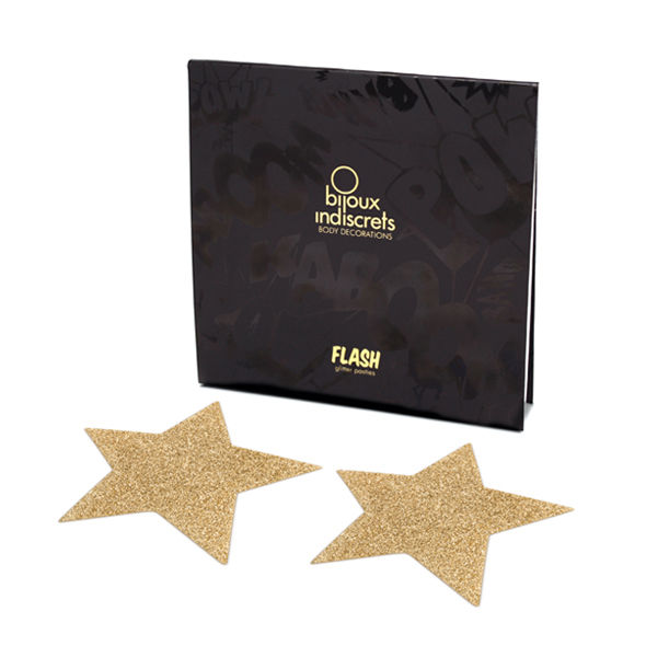 Bijoux - Indiscrets Flash Golden Star Nippelabdeckungen