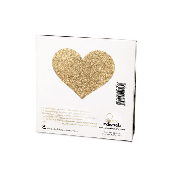 Bijoux - Indiscrets Flash Golden Heart Nippelabdeckungen