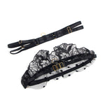 Subblime - 957490 Spitzen-Bh und Strumpfband-Set Schwarz L/XL