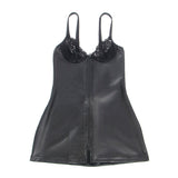 Subblime - 957568 Lederkleid mit Reissverschluss Schwarz S/M