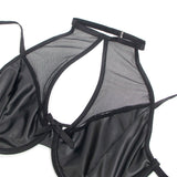 Subblime - 957599 Leder-Bh und Rock-Set Schwarz L/XL