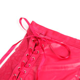 Subblime - 957612 Leder-Bh und Rock-Set Rot L/XL