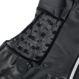Subblime - 957711 Lederkleid mit Spitzenreissverschluss Schwarz L/XL