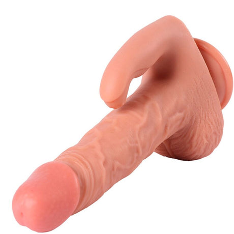 Shequ - Hayden Dildo und Klitorisstimulator mit Vibration und Fernbedienung 16 cm