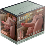 Xise - Jason Realistischer Dildo-Masturbator mit Stoss- und Vibrationsmöglichkeiten, 17 cm