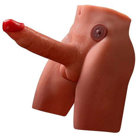 Xise - Jason Realistischer Dildo-Masturbator mit Stoss- und Vibrationsmöglichkeiten, 17 cm