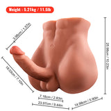 Xise - Bertlett Dildo Ass Realistischer Dildo und Anus-Masturbator Frontposition mit Stossfunktion 18 cm