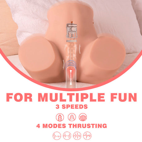 Xise - Danae Stossender Realistischer Vagina-Mastubador mit Vibration in Mehreren Positionen