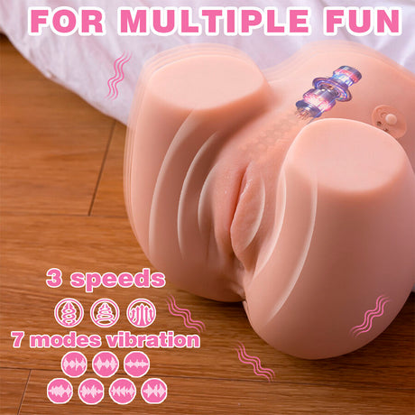Xise - Connie Back Masturbator für Vagina und Anus, Realistische Mehrfachpositionen mit Vibration
