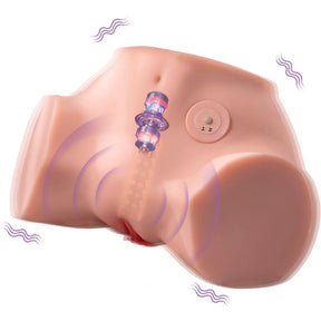 Xise - Fennie Realistischer Masturbator mit Vibrationsfunktion und Mehreren Positionen für Vagina und Anus
