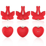 Armony - Magnetische Nippelklemmen mit Vibration Schmetterlingsform Rot