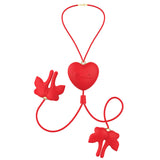 Armony - Magnetische Nippelklemmen mit Vibration Schmetterlingsform Rot