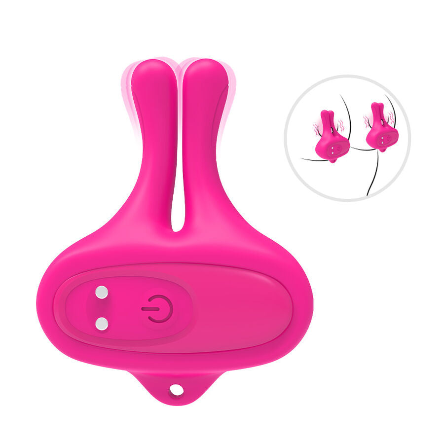 Armony - Kaninchenform Vibration Magnetische Nippelklemmen Rosa