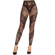 Leg Avenue - Strumpfhose ohne Fuss aus Spitze und Transparenz Schwarz