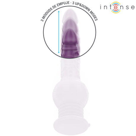Intense - Tatum Multifunktionsvibrator mit auf- und Abvibration 24 cm Lila