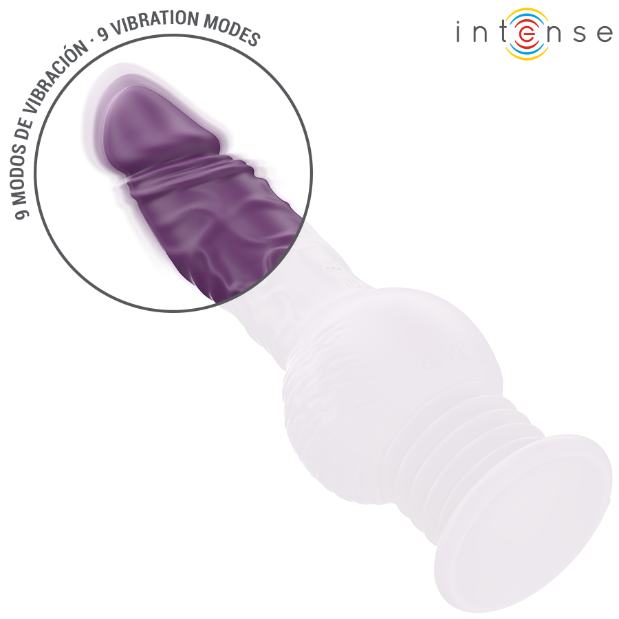 Intense - Tatum Multifunktionsvibrator mit auf- und Abvibration 24 cm Lila