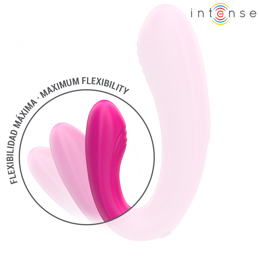 Intense - Janet Doppelter U-Förmiger Stimulator und Vibrator mit Fernbedienung Rosa