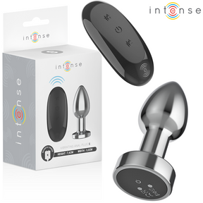 Intense - Anal Plug 10 Vibrationen Metall mit Fernbedienung S