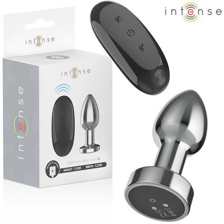 Intense - Anal Plug 10 Vibrationen Metall mit Fernbedienung S