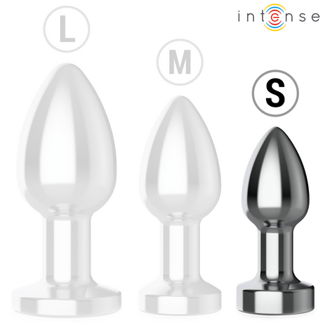 Intense - Anal Plug 10 Vibrationen Metall mit Fernbedienung S