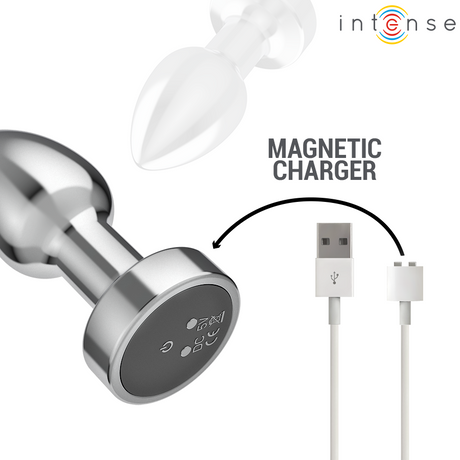 Intense - Anal Plug 10 Vibrationen Metall mit Fernbedienung S