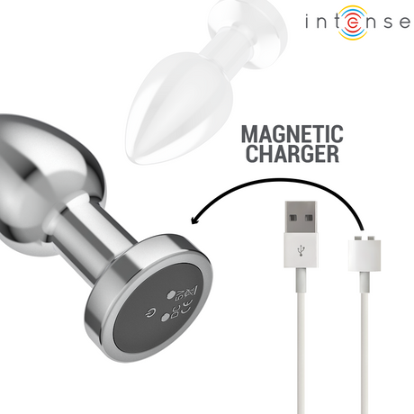 Intense - Anal Plug 10 Vibrationen Metall mit Fernbedienung M