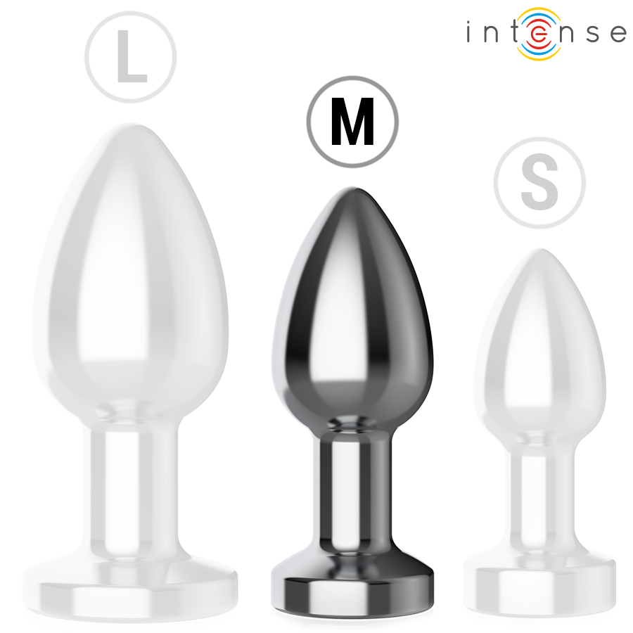 Intense - Anal Plug 10 Vibrationen Metall mit Fernbedienung M