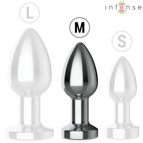 Intense - Anal Plug 10 Vibrationen Metall mit Fernbedienung M