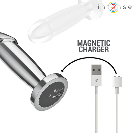 Intense - Anal Plug 10 Vibrationen Metalldildo mit Fernbedienung S