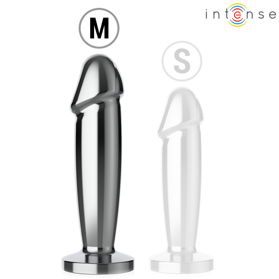 Intense - Anal Plug 10 Vibrationen Metalldildo mit Fernbedienung M