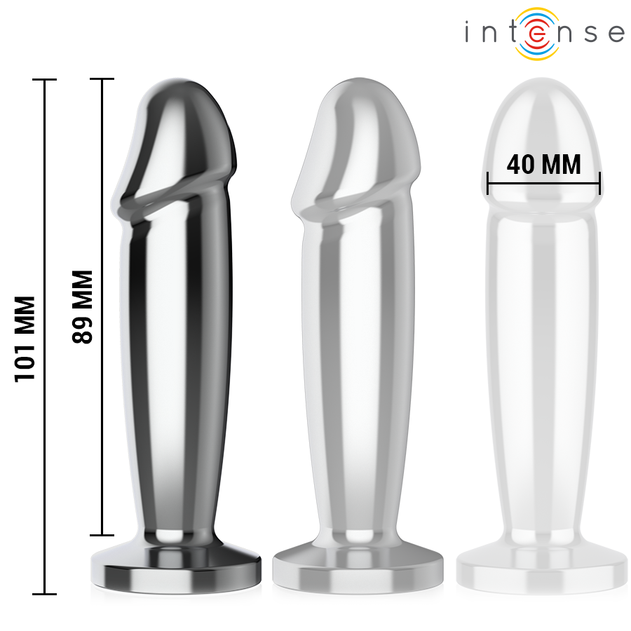 Intense - Anal Plug 10 Vibrationen Metalldildo mit Fernbedienung M