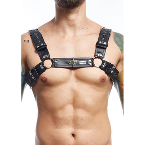Mob - Dngeon Schwarzer Harness-Gürtel, Einheitsgrösse