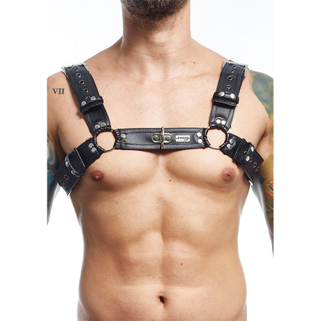 Mob - Dngeon Schwarzer Harness-Gürtel, Einheitsgrösse