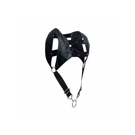 Mob - Dngeon Schwarzes Harness mit Oberem Cockring, Eine Grösse