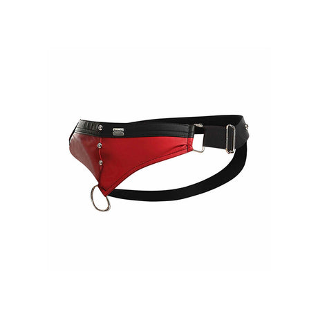 Mob - Dngeon Jockstrap Roter Cockring, Eine Grösse