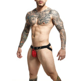 Mob - Dngeon Roter Jockstrap mit Ketten Eine Grösse