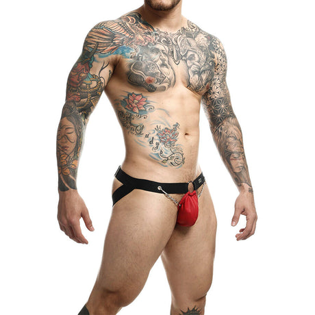 Mob - Dngeon Roter Jockstrap mit Ketten Eine Grösse